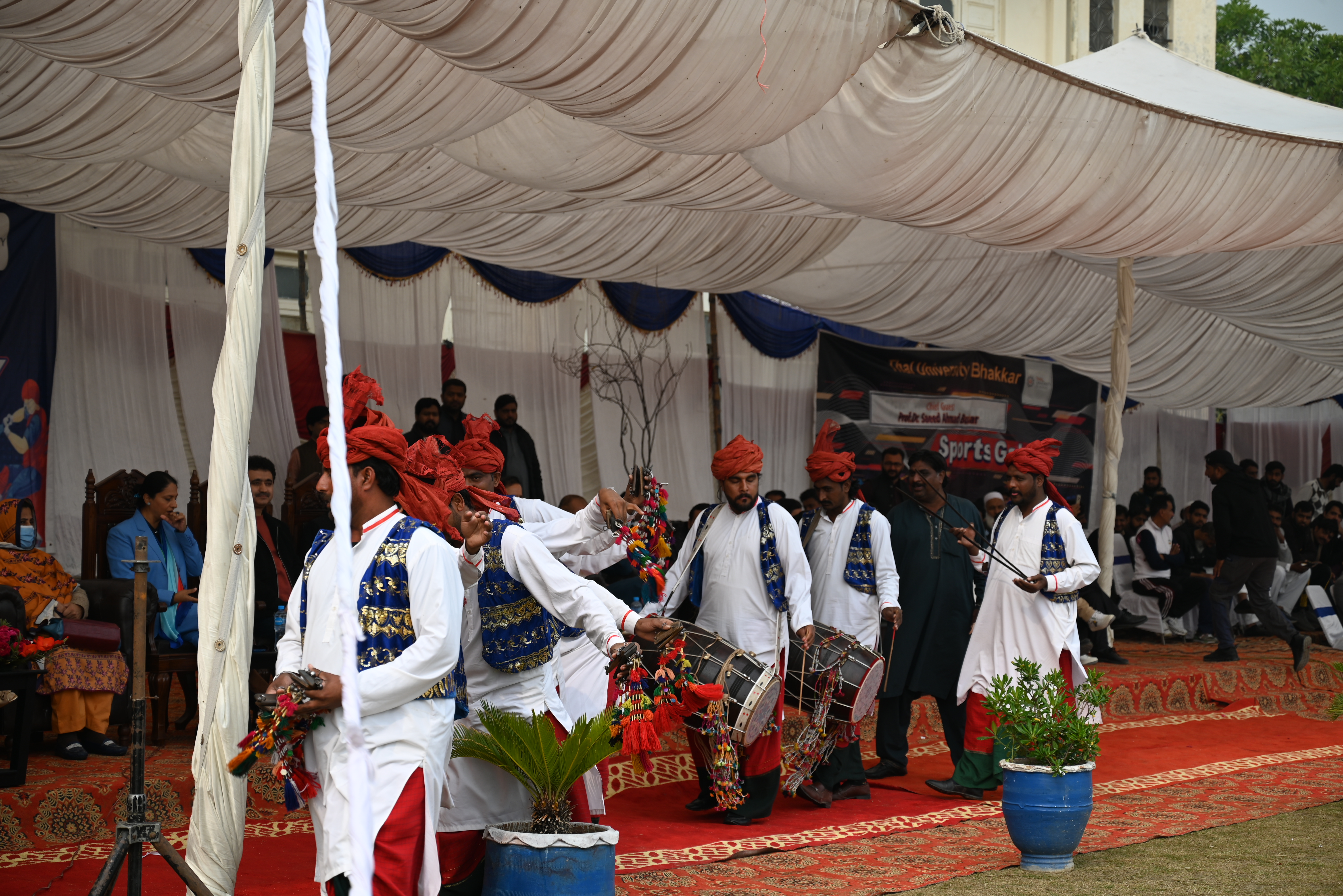 Cultural performance and ceremonial welcome